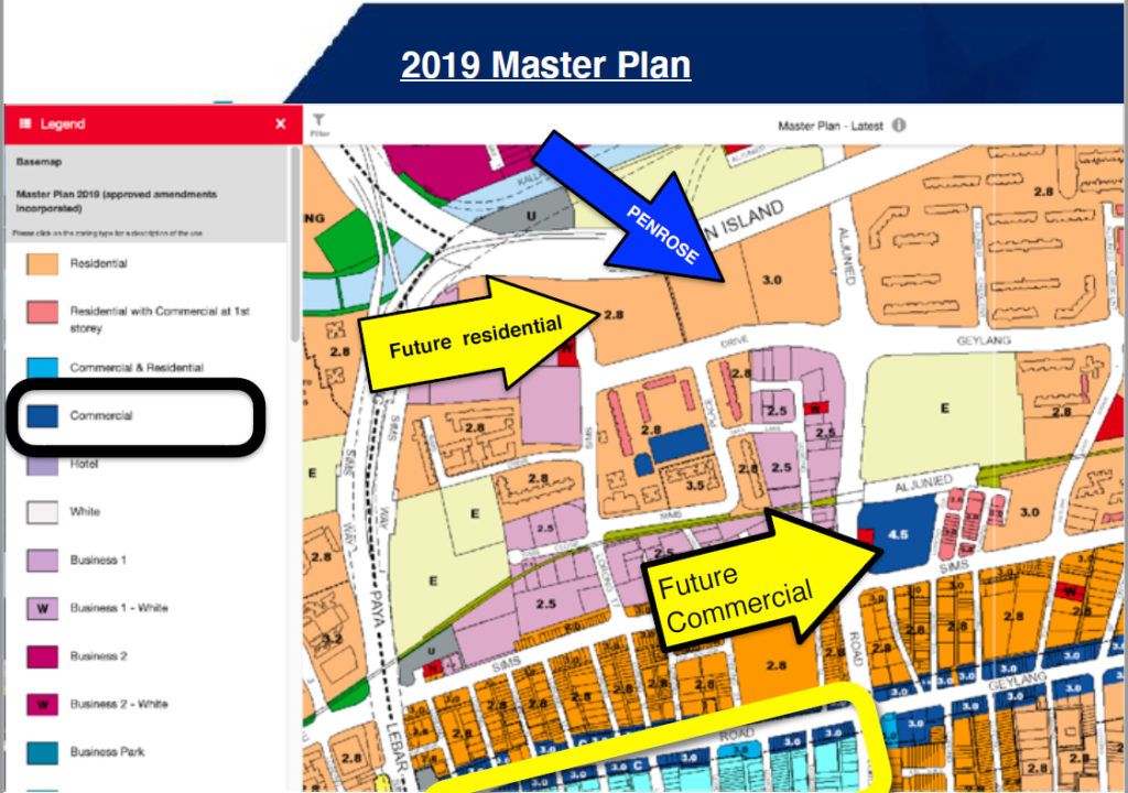 2019 Masterplan With Land Use In Aljunied Area